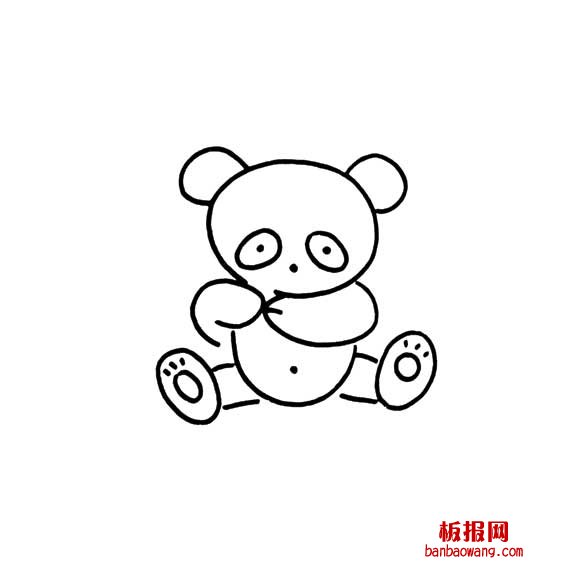 可爱的小熊猫如何画