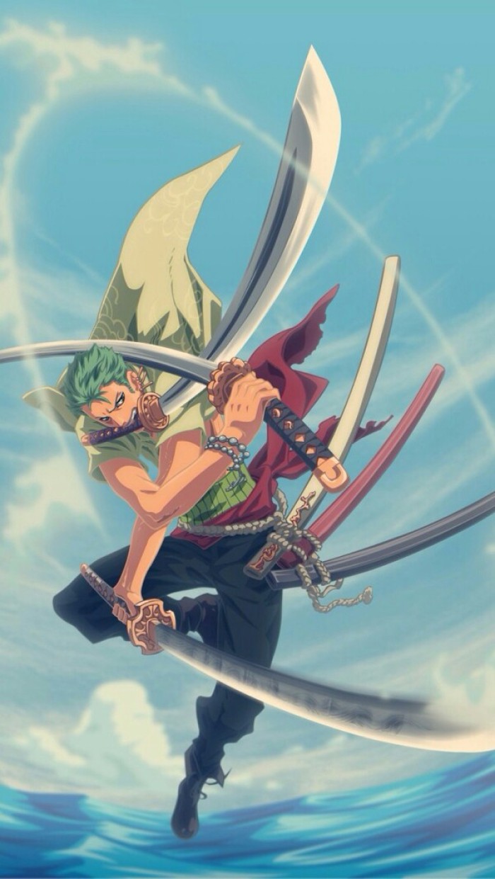 海贼王的伙伴，三刀流剑客索隆卡通图片