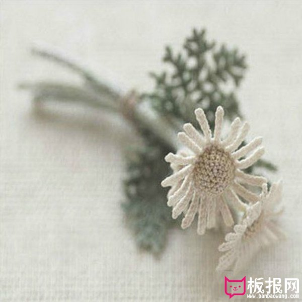 日本Jungjun的森系手工针织花卉