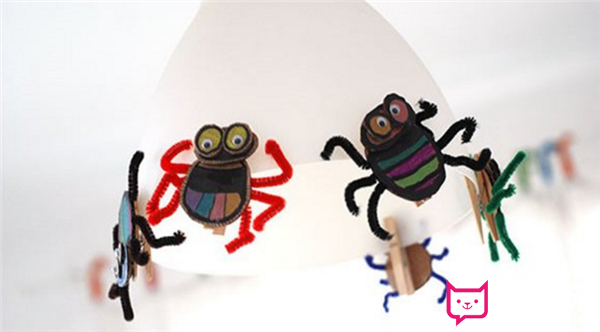 儿童手工创意万圣节蜘蛛制作