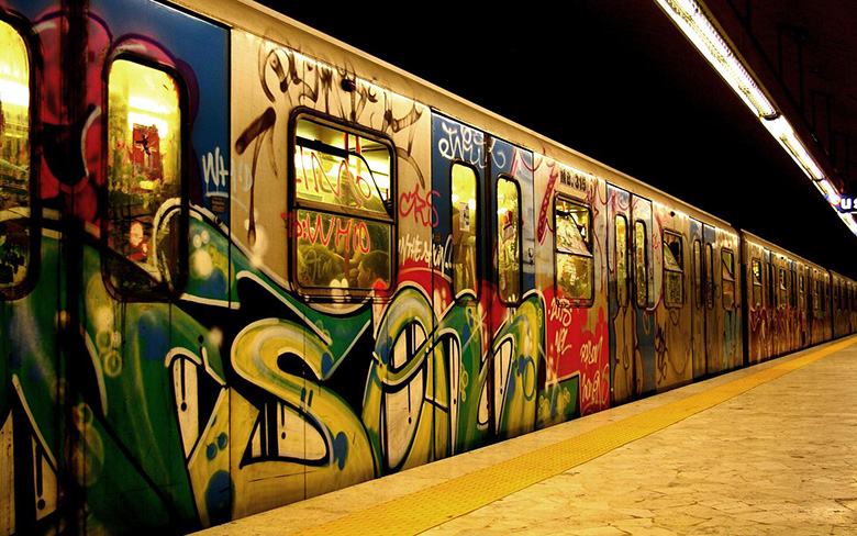 地铁的艺术涂鸦