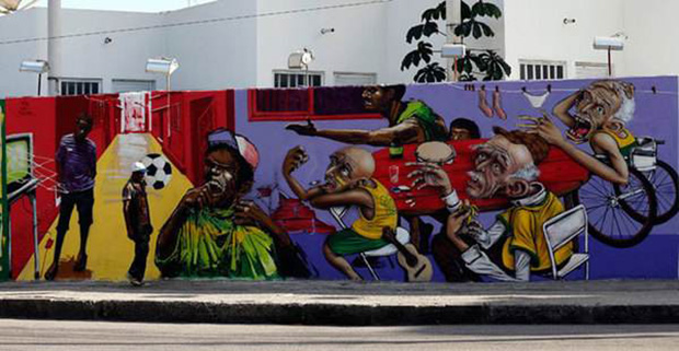 巴西街头涂鸦，狂热与愤怒