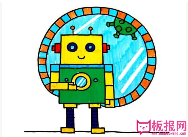 儿童科幻画图片，万能的机器人