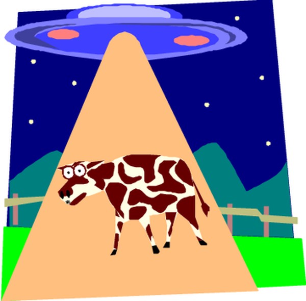 创意科幻画图片，外星来的老牛