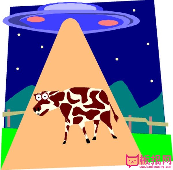 创意科幻画图片，外星来的老牛
