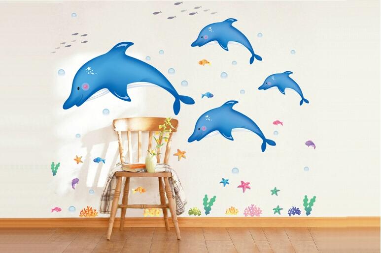 漂亮的宝宝墙贴画图片，属于海洋的季节