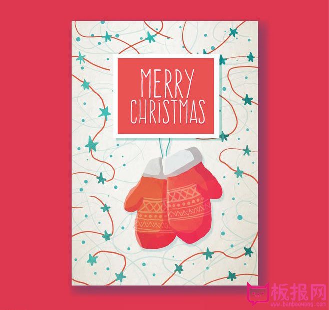 小清新2017年圣诞节贺卡图片，Merry Christmas