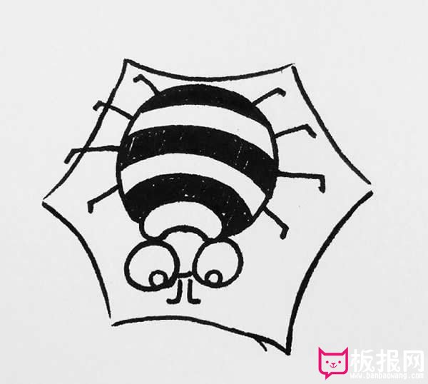 简单的动物简笔画教程，蜘蛛简笔画