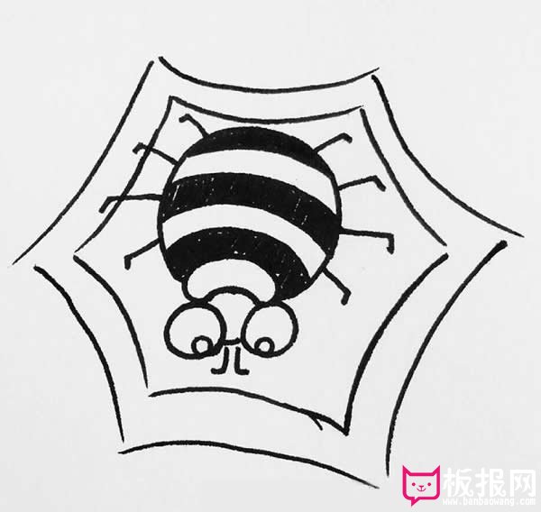 简单的动物简笔画教程，蜘蛛简笔画
