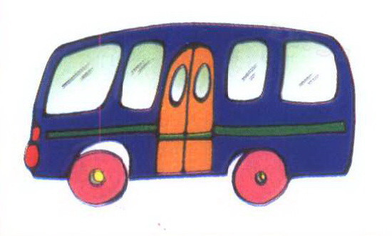 [简笔画]公共汽车简笔画怎么画得形象又好看
