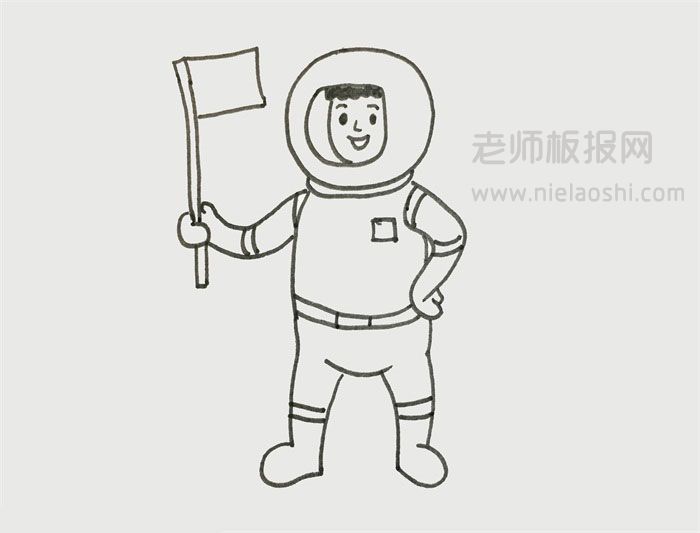 宇航员简笔画图片 如何画宇航员